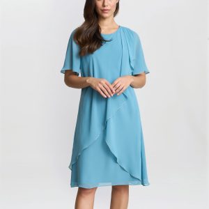 Hallie Blue Floral Tier Dress