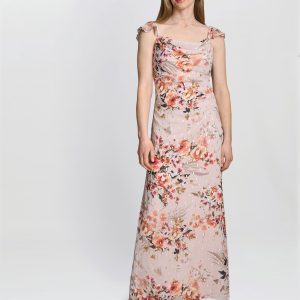Serenity Floral Chiffon Maxi Dress