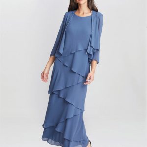 Colette Jacket And Asymmetric Tiered Dress