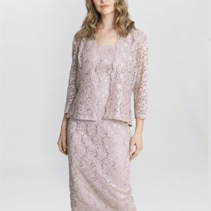 Kayla Lace Midi-Length Jacket And Dress