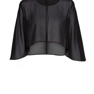 Chiffon Cape With Open Back Detail