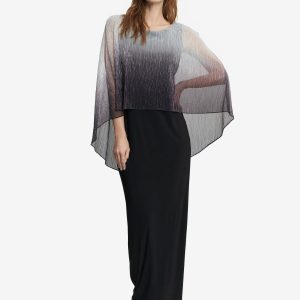 Avigail Long Ombre Popover Dress With Beading Detail