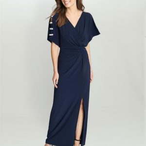 Pascale Long Knot Front Jersey Dress